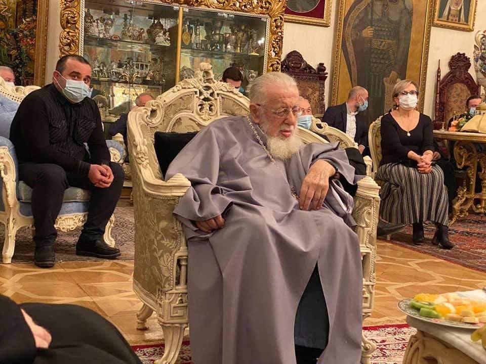 Patriarch of Georgia turns 88, priests and epidemiologists attend jubilee