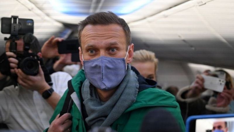 Алексей Навальныйы  Мæскуыйы, «Шереметьевойы» аэропорты  æрцахстой