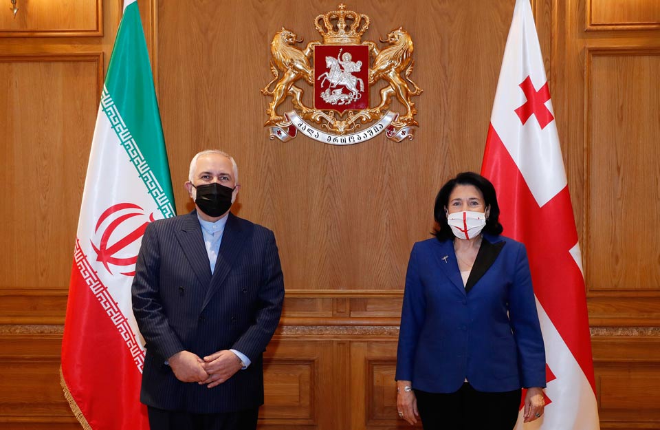 Salome Zurabişvili İran Xarici İşlər naziri ilə görüşdü