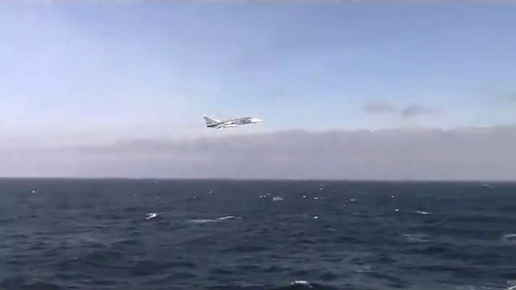 USS Donald Cook flies low past Russian SU-24 in Black Sea