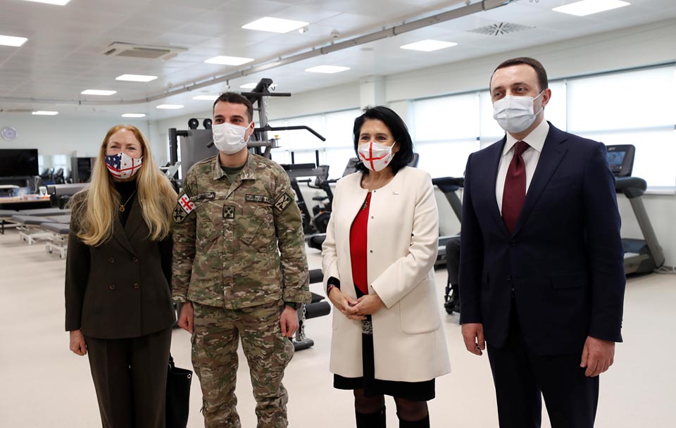 Georgian officials, US Ambassador tour Maro Makashvili Wounded Warrior Rehabilitation Center