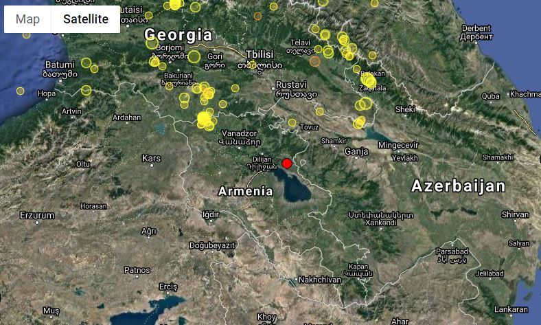 Strong tremor felt in Georgia as earthquake jolts Armenia