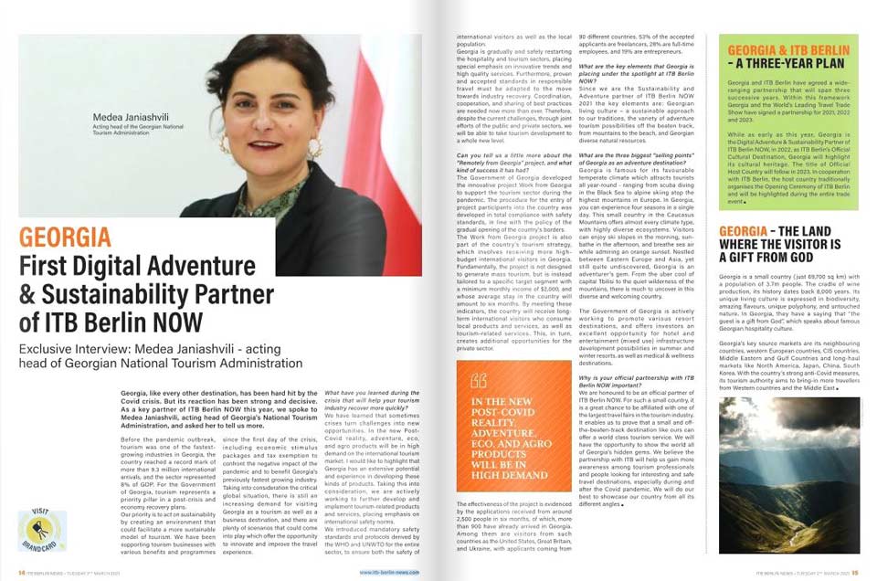 ITB Berlin magazine on Georgia