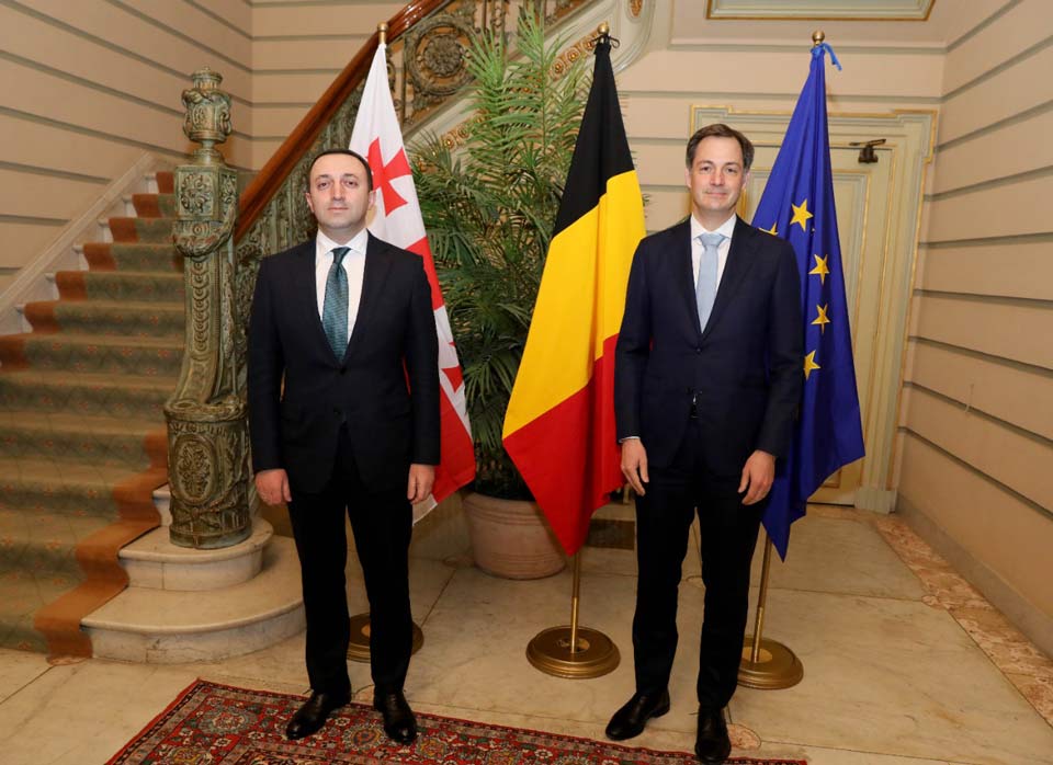 Georgian PM meets Belgian counterpart