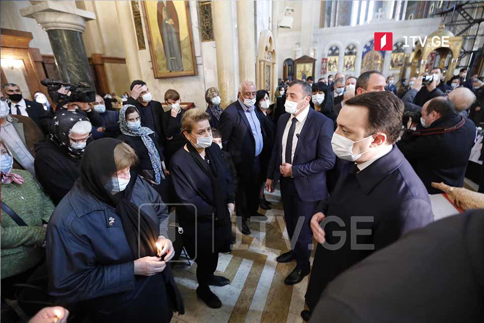 Civil funeral of 13 bodies repatriated from occupied Abkhazia at Sameba Cathedral