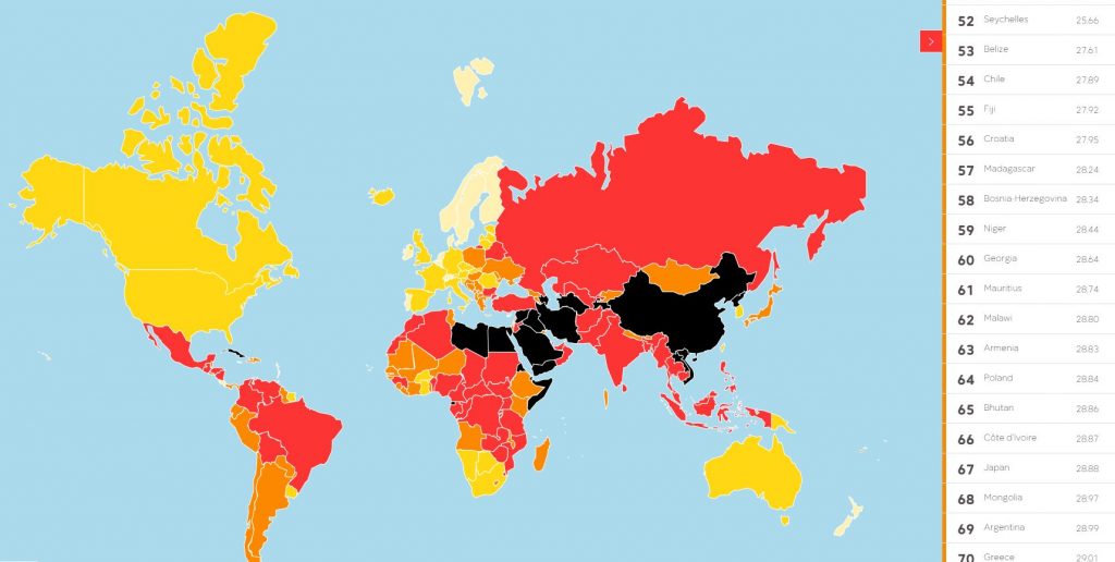 Georgia to be 60th in Reporters Without Borders 2021 World Press Freedom Index