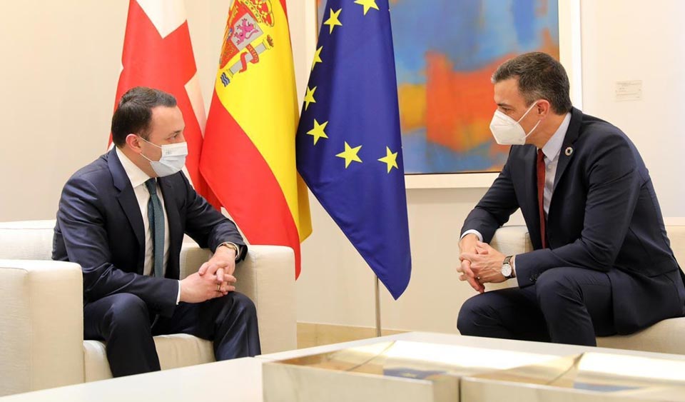 Իրակլի Ղարիբաշվիլին հանդիպել է Իսպանիայի Թագավորության վարչապետ Պեդրո Սանչեսի հետ