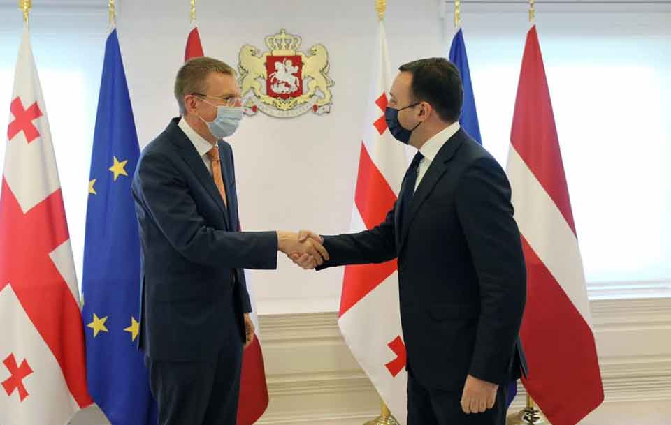 Премьер-министр Грузии встретился с министром иностранных дел Латвии