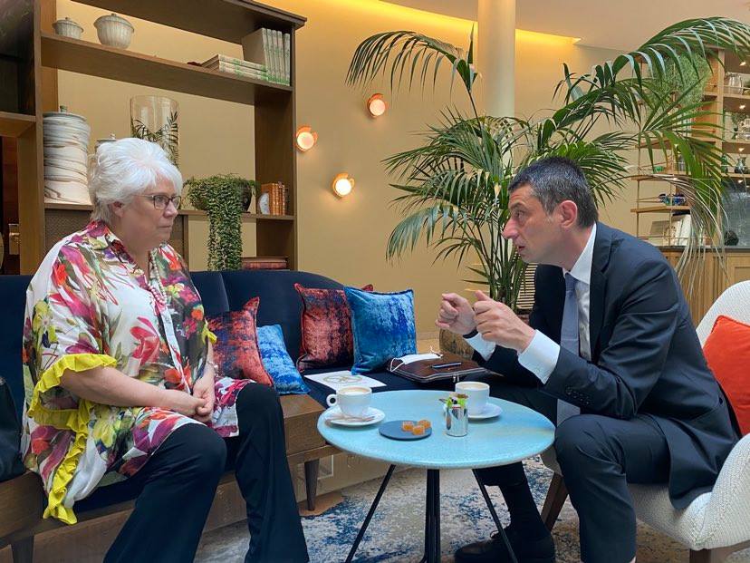 For Georgia party leader meets MEP Marina Kaljurand