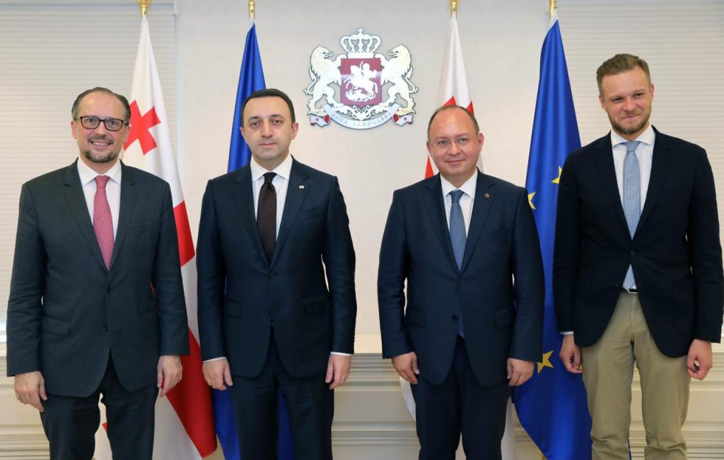 Министры иностранных дел Австрии, Румынии и Литвы встретились с Ираклием Гарибашвили