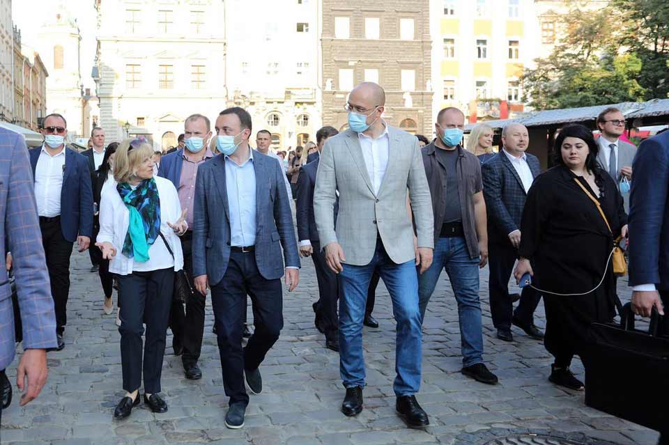 Ukrainian PM hosts Georgian counterpart in Lviv