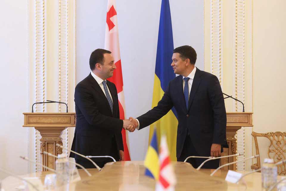 Ираклий Гарибашвили встретился в Киеве с председателем Верховной Рады Украины