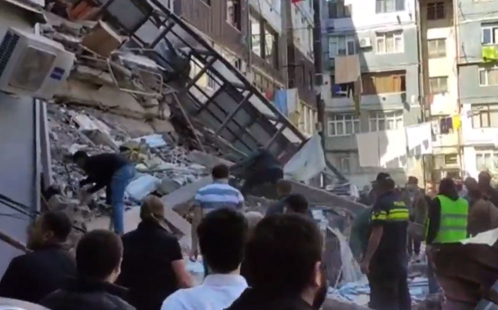 Residential building collapses in central Batumi