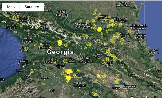 В Грузии за ночь произошло несколько землетрясений