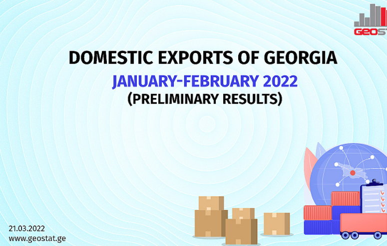 Exports of Georgia up 54.5 % in January-February 2022