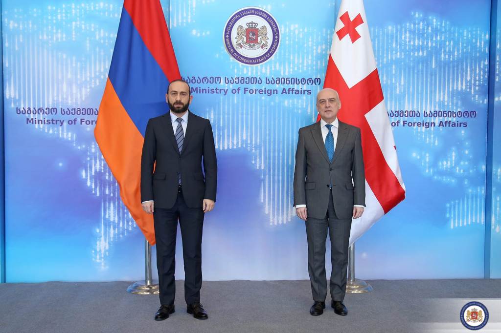 Georgian FM meets Armenian colleague