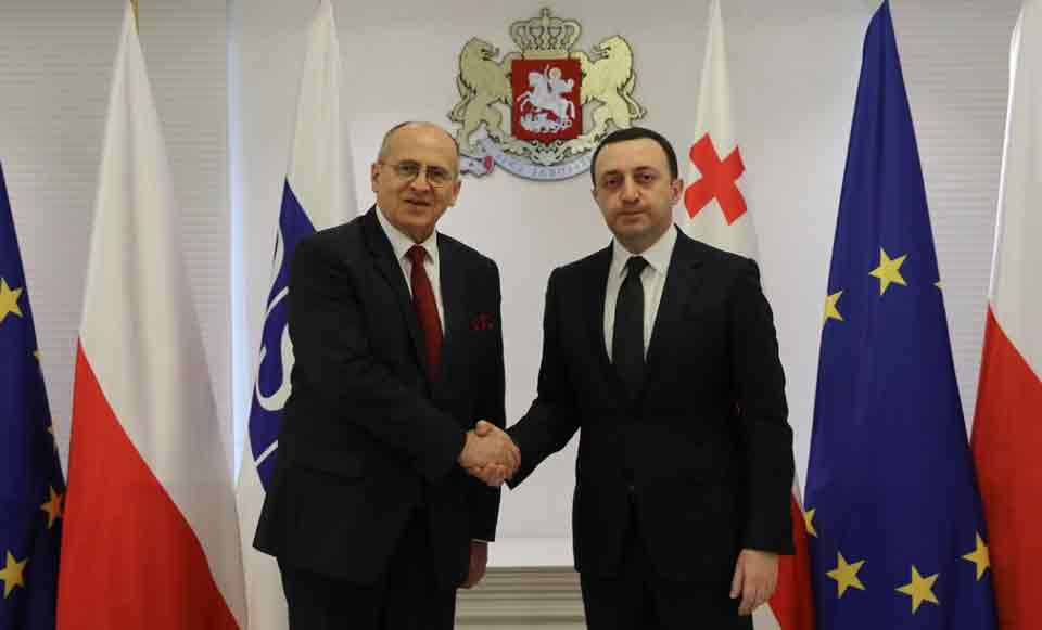 Ираклий Гарибашвили встретился с действующим председателем ОБСЕ, министром иностранных дел Польши Збигневом Рау