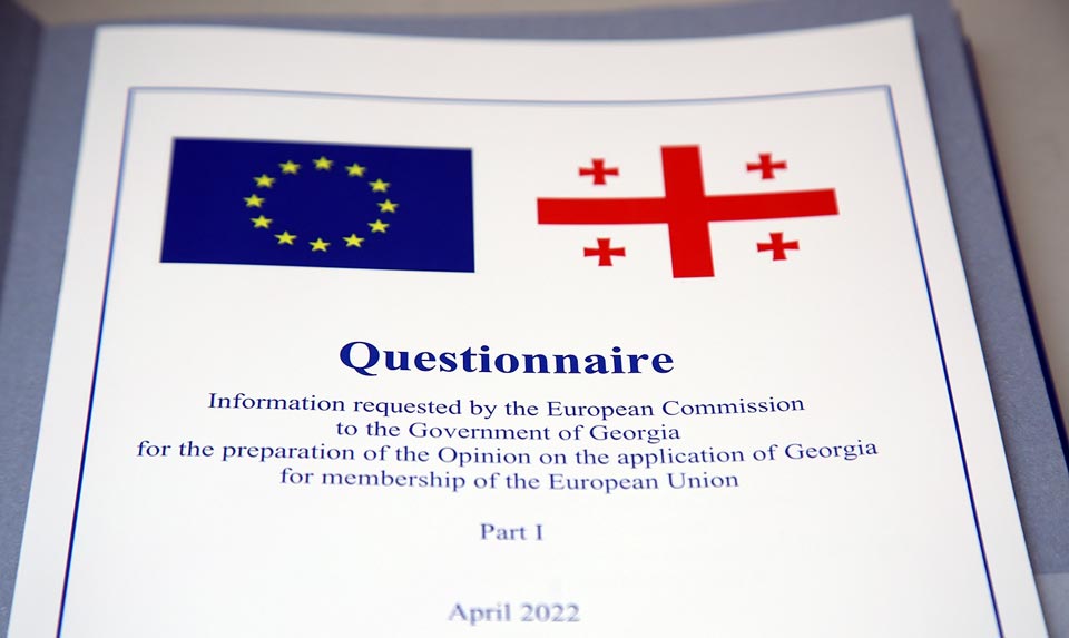 МИД - Подав заявку на членство в ЕС и получив анкету по членству, Грузия переходит на важный этап в процессе интеграции в ЕС