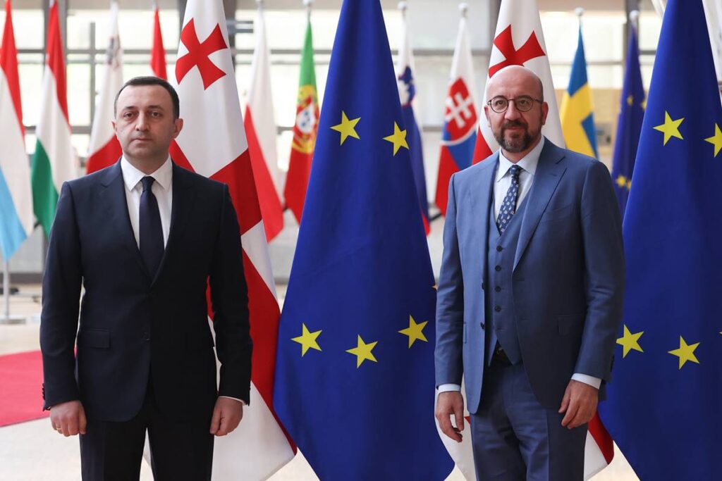 Ираклий Гарибашвили встретился с президентом Европейского совета Шарлем Мишелем