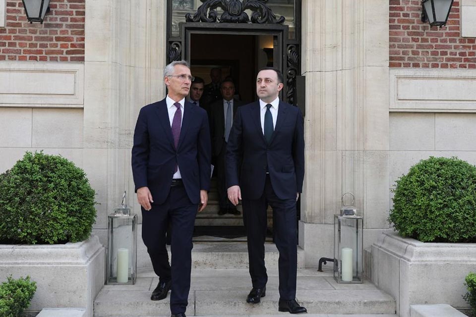 NATO SG hosts Georgian PM