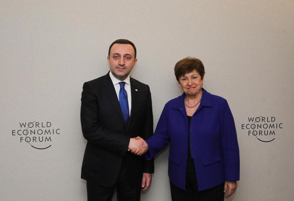 Georgian PM meets IMF Managing Director in Davos