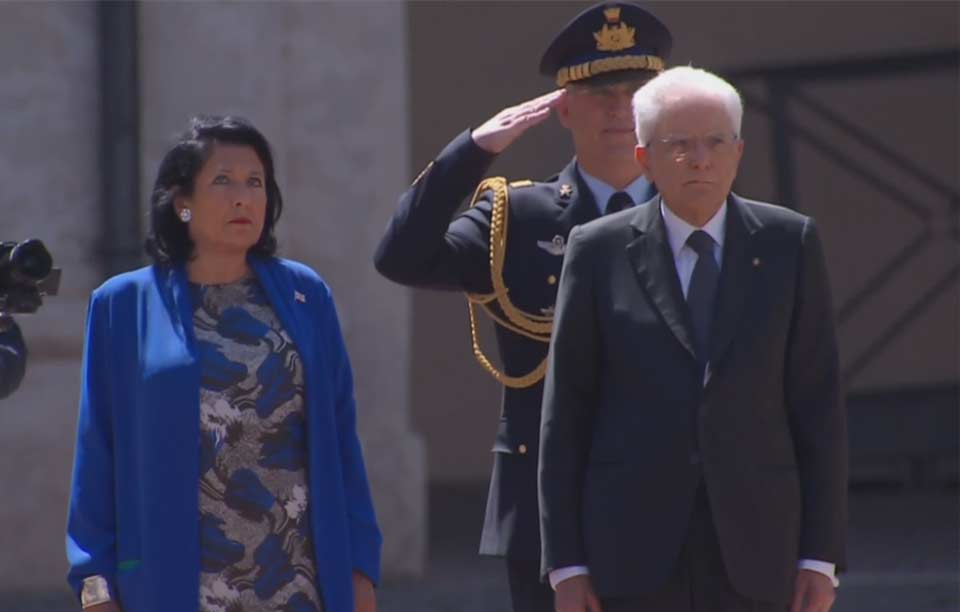 Georgian President visits Italy