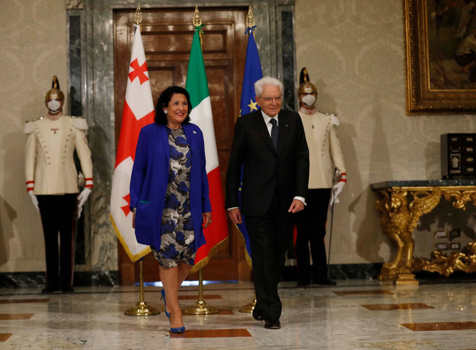 Italy supports Georgia's European integration, says President Zourabichvili