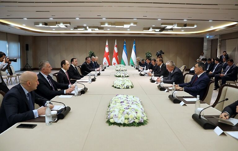 Georgian PM meets Uzbek counterpart