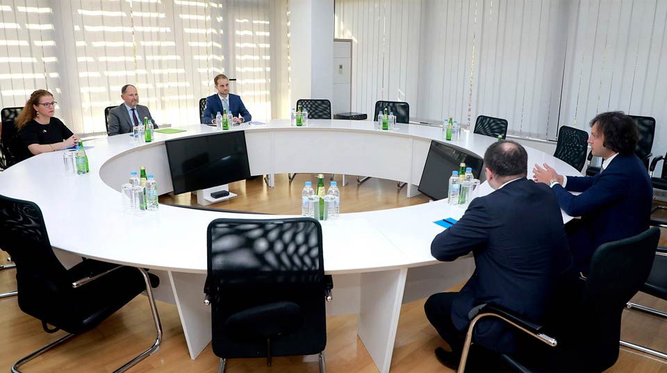 Ираклий Кобахидзе и Николоз Самхарадзе встретились с новым послом ЕС в Грузии Павлом Герчинским