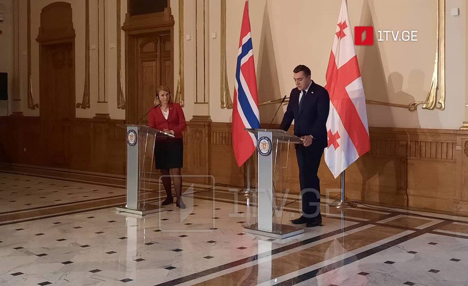 FM Huitfeldt reaffirms Norway's support for Georgia's territorial integrity