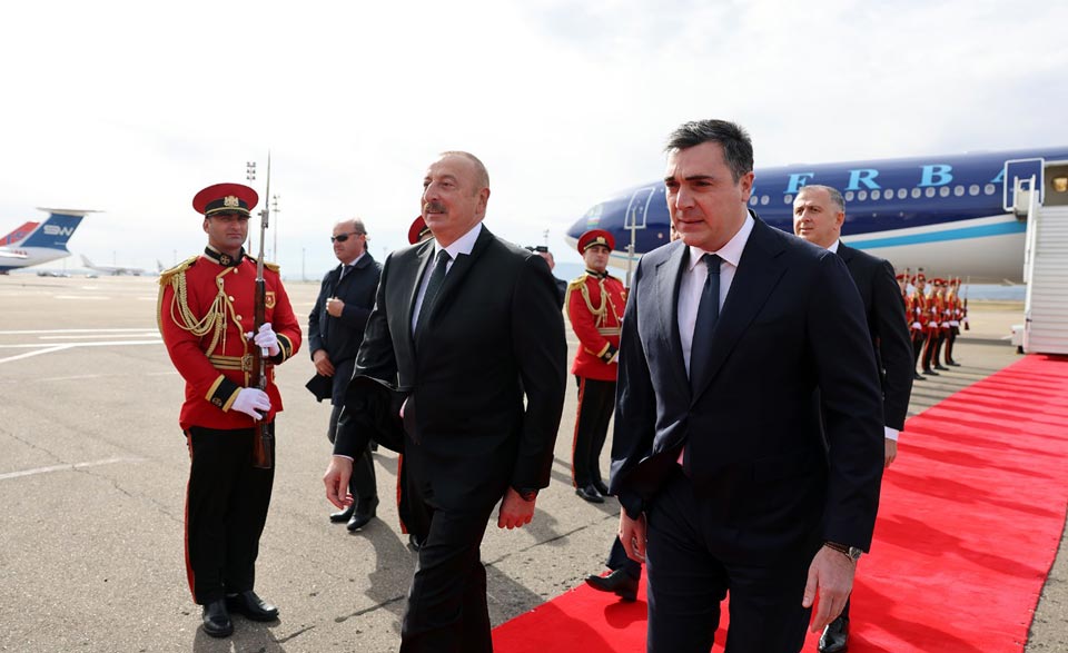 Начался визит Ильхама Алиева в Грузию