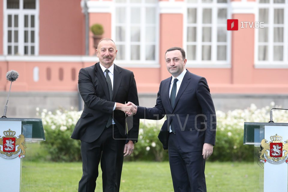 Ираклий Гарибашвили - Я рад был принять президента Алиева, наша общая цель - обеспечить дружбу, мирное сотрудничество и благополучие в регионе