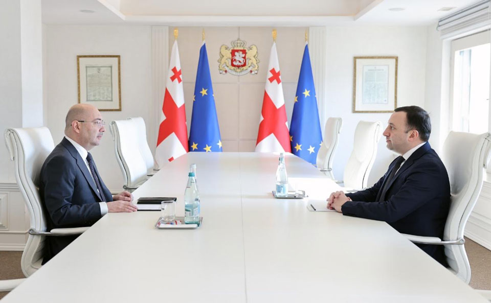 Ираклий Гарибашвили встретился с новоназначенным послом Грузии в Республике Казахстан Николозом Лалиашвили