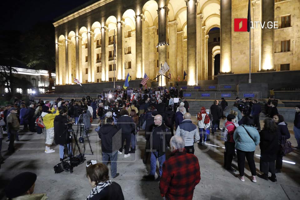 Перед парламентом Грузии состоялась акция, посвященная 19-й годовщине «революции роз»