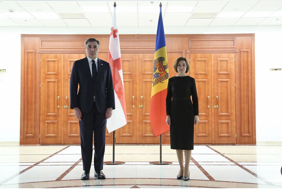 İlia Darçiaşvili Moldova prezidenti Maia Sandu ilə görüşüb