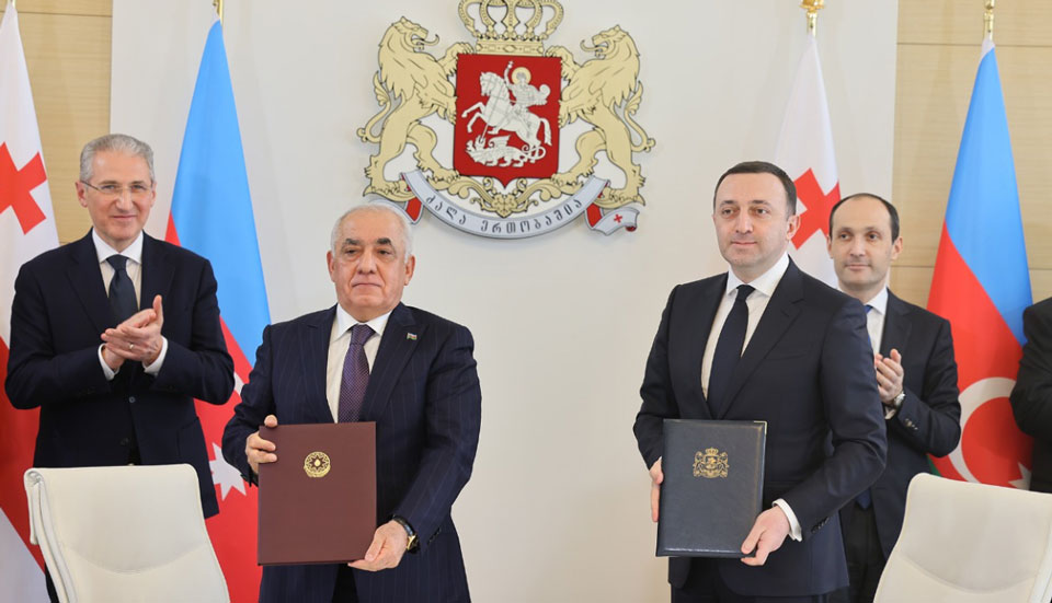 Georgian, Azerbaijani PMs sign several documents