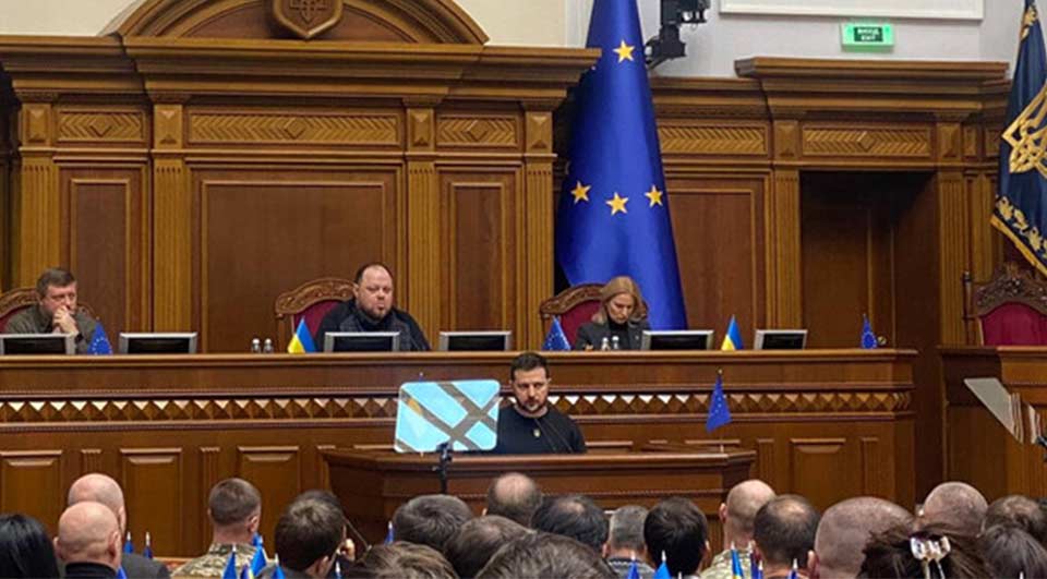 Владимир Зеленский - За 10 месяцев войны Украина сплотила ЕС в борьбе с Россией