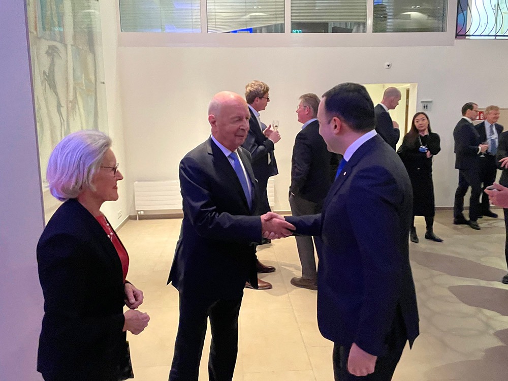 Georgian PM attends traditional reception hosted on behalf of Klaus Schwab