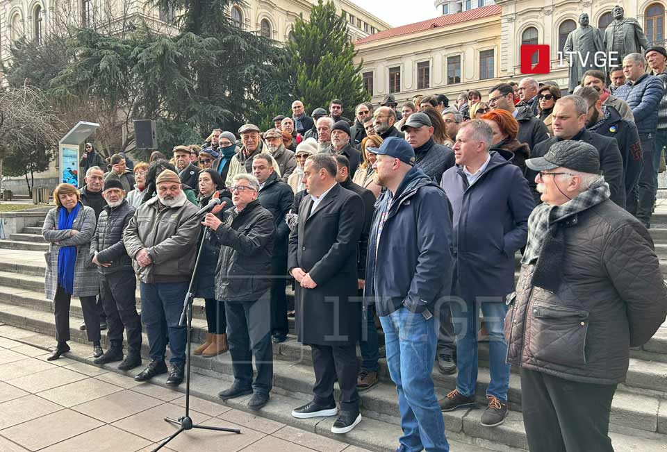 Представители оппозиционных партий и различных сфер призвали население собраться на акции 24 февраля на проспекте Руставели
