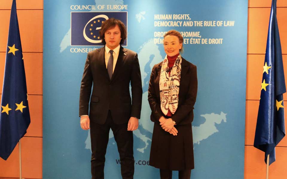 Իրակլի Կոբախիձեն Ստրասբուրգում հանդիպել է Եվրոպայի խորհրդի գլխավոր քարտուղարի հետ