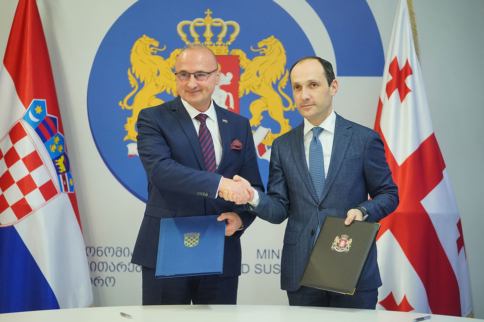 Georgia, Croatia sign economic cooperation agreement