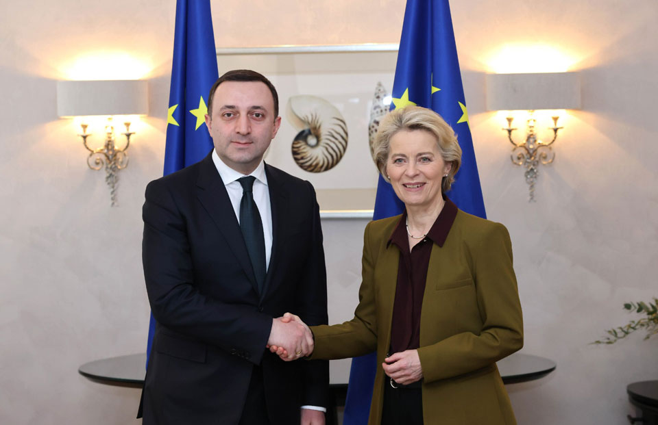 Georgian PM meets EC President in Munich