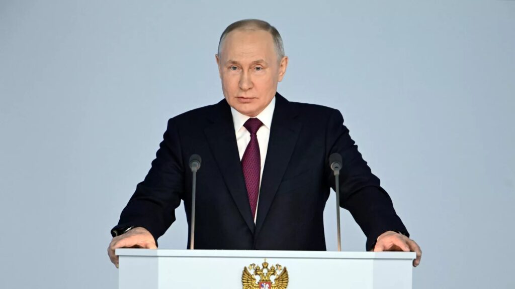 Владимир Путин - Россия приостанавливает участие в российско-американском ДСНВ