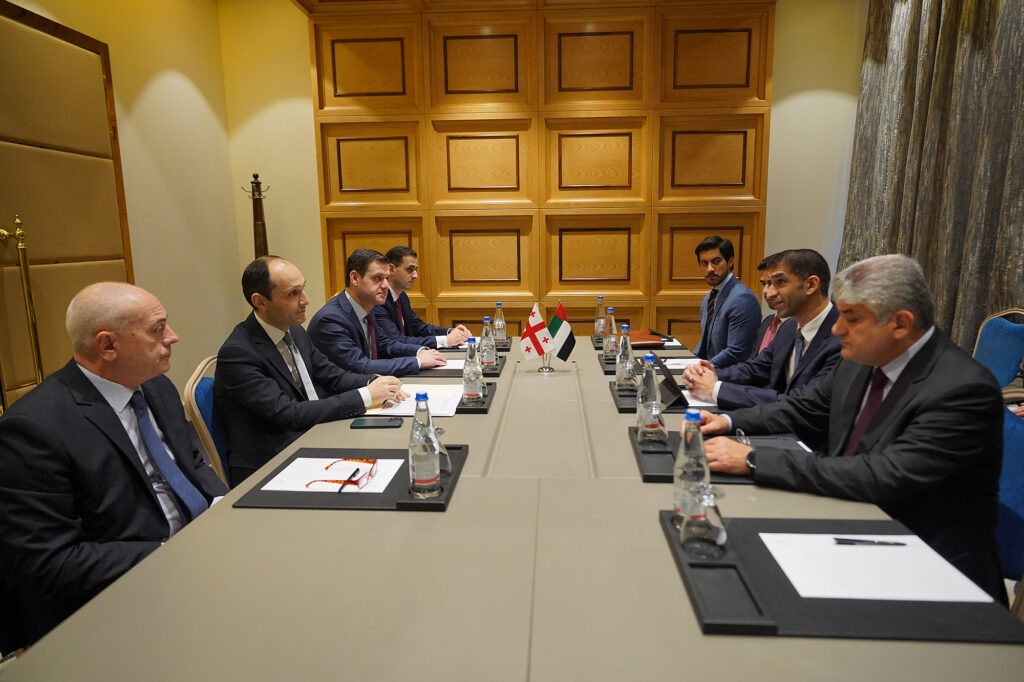 Леван Давиташвили встретился с государственным министром внешней торговли ОАЭ Тани бен Ахмедом аль-Зейудом