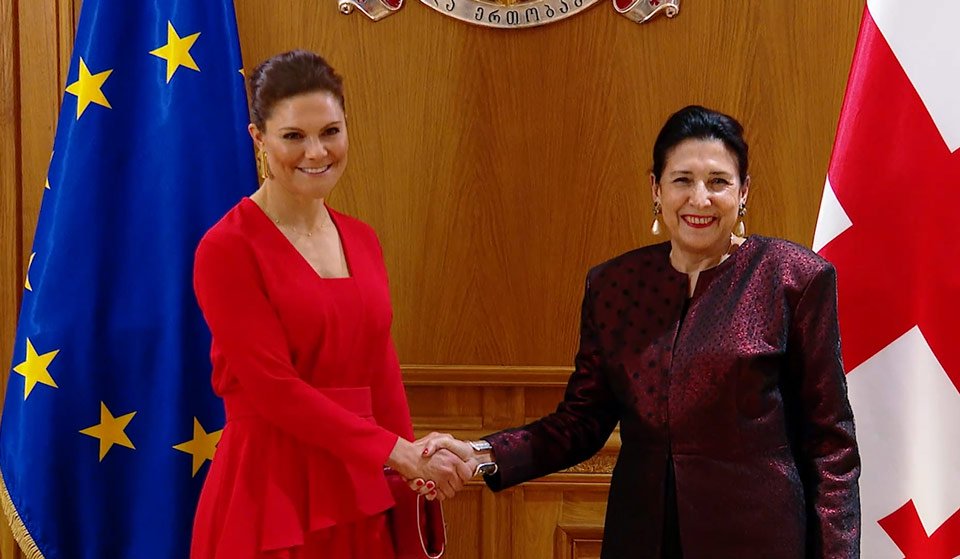 Президент Грузии встретилась с кронпринцессой Швеции