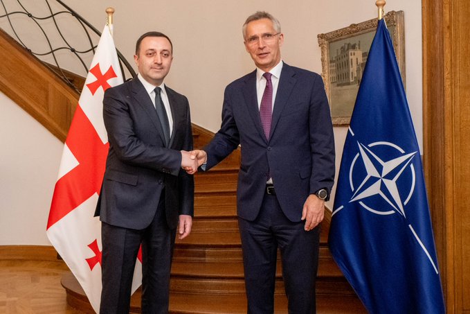 По сообщению НАТО, 25 апреля Йенс Столтенберг примет Ираклия Гарибашвили в Брюсселе