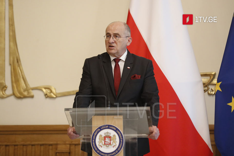 Poland unequivocally supports Georgian society's aspirations, Polish FM says