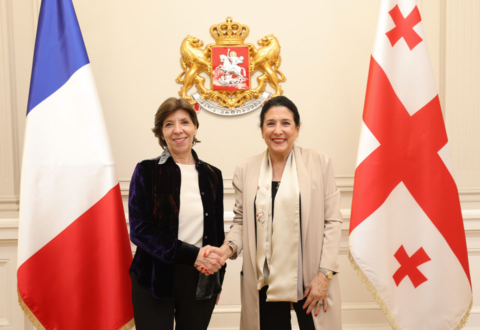 President, French FM discuss Georgia's EU integration