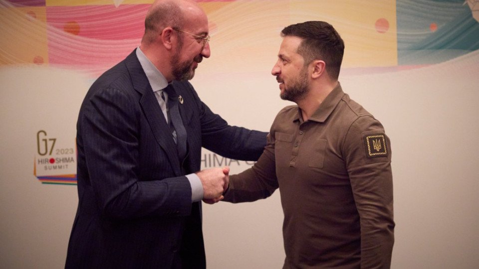 Vladimir Zelenski Şarl Mişel ilə görüşü zamanı Ukrayna taxılının Avropa İttifaqına ixracı məsələsini müzakirə etdi