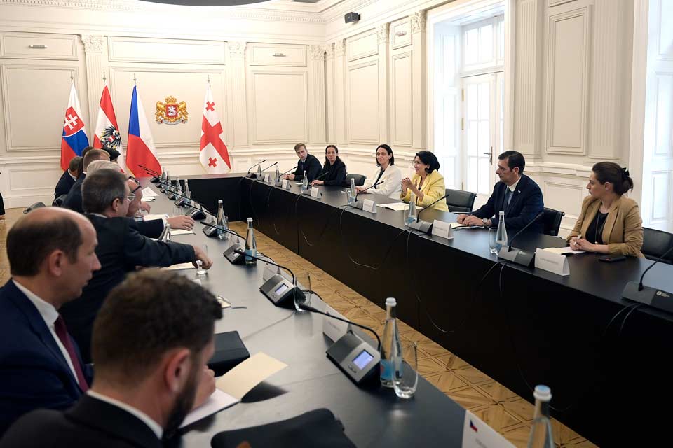 Georgian President hosts Speakers of Slovakia, Austria, Czechia